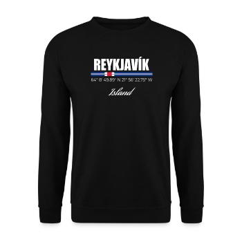 Reykjavik - Sweat-shirt Unisexe - noir - Devant - Alina (178cm) & Michal (187cm)