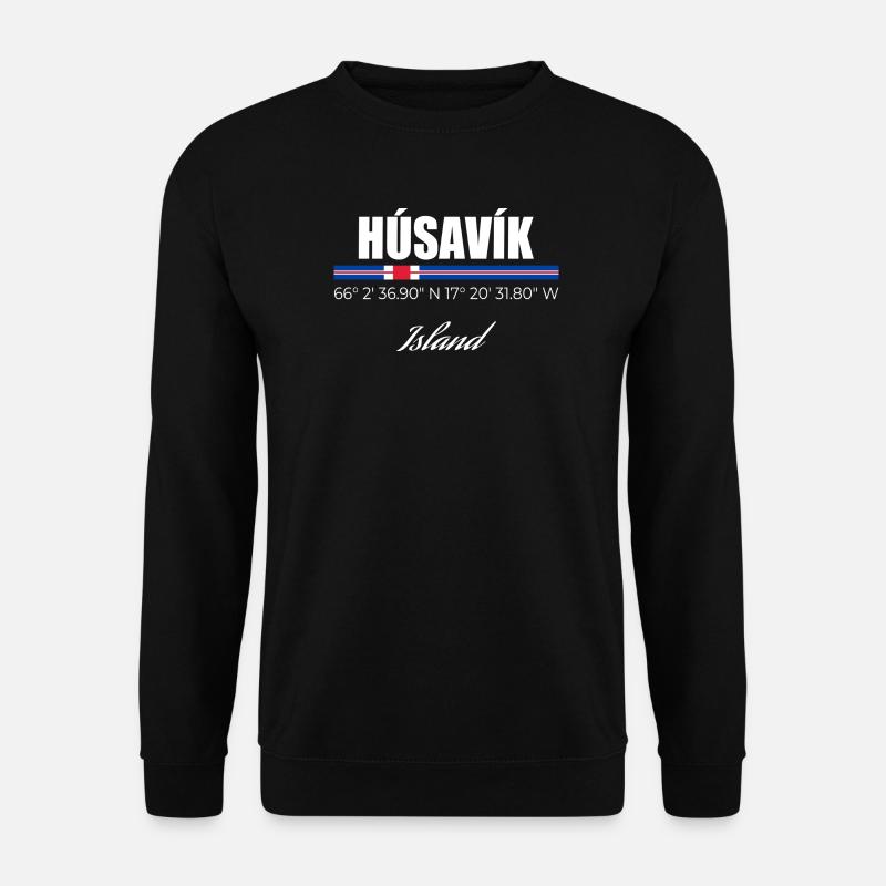 Húsavík  - Unisex Pullover - Schwarz