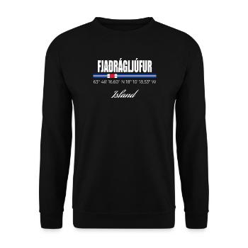 Fjaðrárgljúfur - Sweat-shirt Unisexe - noir - Devant - Alina (178cm) & Michal (187cm)