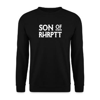 Son of Rhrptt - Ruhrpott - Zeche - Zollverein - Unisex Pullover - Schwarz - Vorne - Alina (178cm) & Michal (187cm)