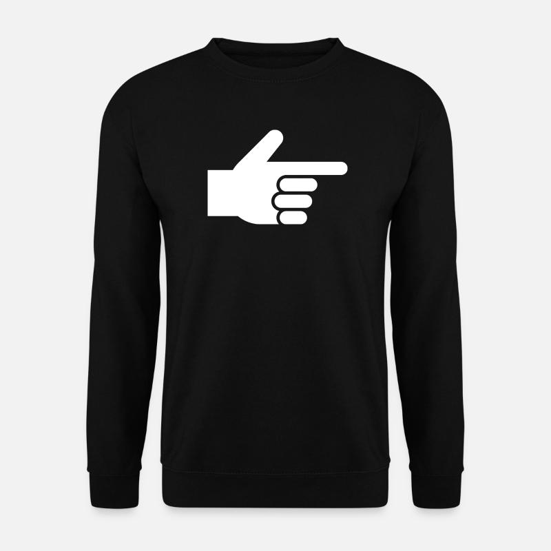 Hand, index finger, pointer - Unisex Sweatshirt - black