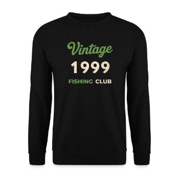 Millésime 1999 – Année de naissance rétro du club de pêche - Sweat-shirt Unisexe - noir - Devant - Alina (178cm) & Michal (187cm)
