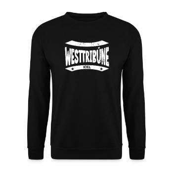 Kiel Stadium West Stand Hoodie, Shirt, Bag - Unisex Sweatshirt - black - Front - Alina (178cm) & Michal (187cm)
