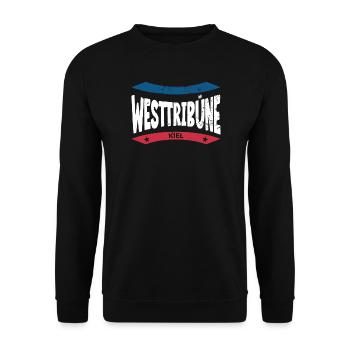 Kiel Stadium West Stand Hoodie, Shirt, Bag - Unisex Sweatshirt - black - Front - Alina (178cm) & Michal (187cm)