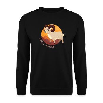 Pouvoir bouclé du Bélier - Sweat-shirt Unisexe - noir - Devant - Alina (178cm) & Michal (187cm)