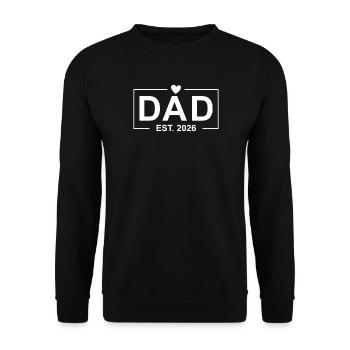 Dad Est. 2026 - Unisex Sweatshirt - black - Front - Alina (178cm) & Michal (187cm)