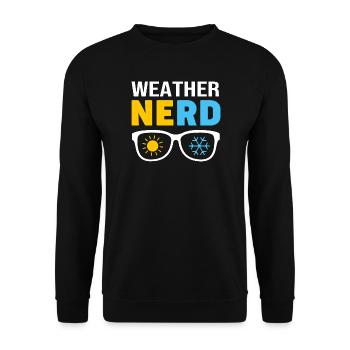 Sturm Meteorologie Meteorologe Tornado - Unisex Pullover - Schwarz - Vorne - Alina (178cm) & Michal (187cm)