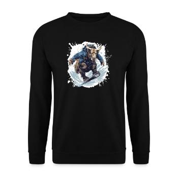 Bulle Snowboard Taurus - Unisex Pullover - Schwarz - Vorne - Alina (178cm) & Michal (187cm)