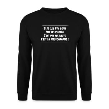 C'est pas ma faute, c'est la photographe !  - Sweat-shirt Unisexe - noir - Devant - Alina (178cm) & Michal (187cm)