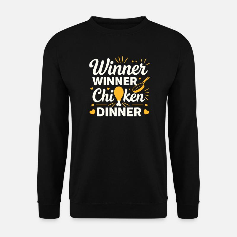 Gewinner-Hühnchen-Dinner-T-Shirt - Unisex Pullover - Schwarz