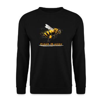 Honey Honey Bee Bee Beekeeper - Unisex Sweatshirt - black - Front - Alina (178cm) & Michal (187cm)