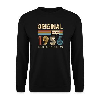 70e anniversaire 70e anniversaire Original 1956 - Sweat-shirt Unisexe - noir - Devant - Alina (178cm) & Michal (187cm)