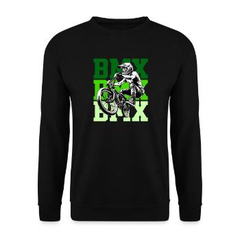BMX Rider – Action Sport Street Design - Unisex Sweatshirt - black - Front - Alina (178cm) & Michal (187cm)