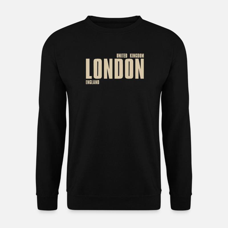 Londoner Retro-Typografie - Unisex Pullover - Schwarz
