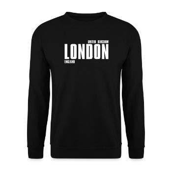London Typographic Emblem - Unisex Sweatshirt - black - Front - Alina (178cm) & Michal (187cm)