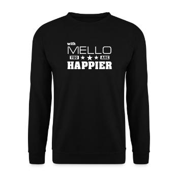 Bonjour, vous êtes plus heureux - Faute de frappe des étoiles - Sweat-shirt Unisexe - noir - Devant - Alina (178cm) & Michal (187cm)