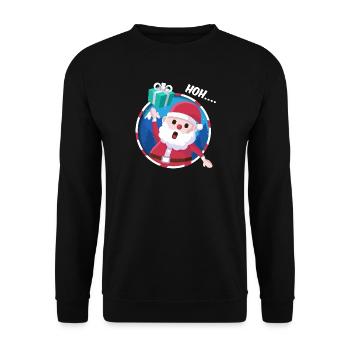 Cadeau du Père Noël Lumineux - Sweat-shirt Unisexe - noir - Devant - Alina (178cm) & Michal (187cm)