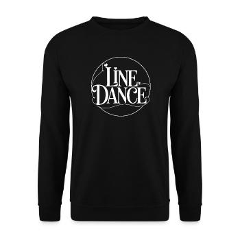 LineDance Schriftzug Ornament - Unisex Pullover - Schwarz - Vorne - Alina (178cm) & Michal (187cm)