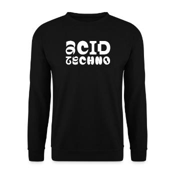 Typographie Acid Techno Pulse - Sweat-shirt Unisexe - noir - Devant - Alina (178cm) & Michal (187cm)