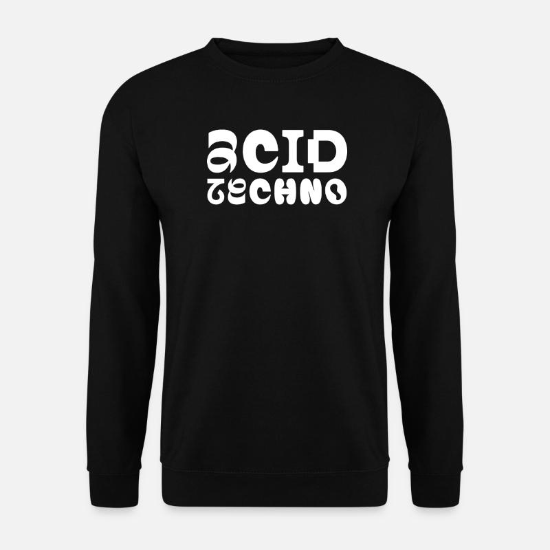 Acid Techno Pulse Typografie - Unisex Pullover - Schwarz
