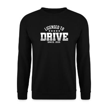 Driving License 2026 Driving Test Driving License Test - Unisex Sweatshirt - black - Front - Alina (178cm) & Michal (187cm)