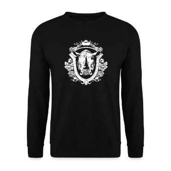 Blason du rhinocéros - Sweat-shirt Unisexe - noir - Devant - Alina (178cm) & Michal (187cm)