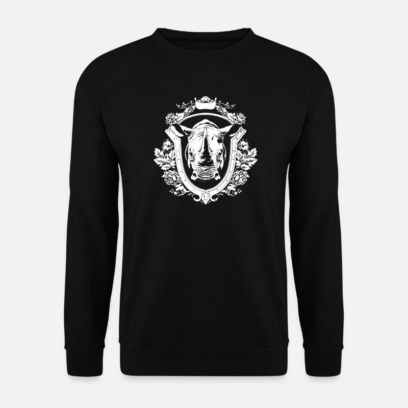 Nashorn Wappen - Unisex Pullover - Schwarz