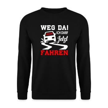Driving License 2026 Driving Test Driving License Test - Unisex Sweatshirt - black - Front - Alina (178cm) & Michal (187cm)