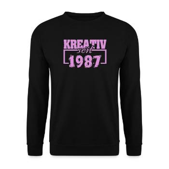 Creative 1987 - Unisex Sweatshirt - black - Front - Alina (178cm) & Michal (187cm)
