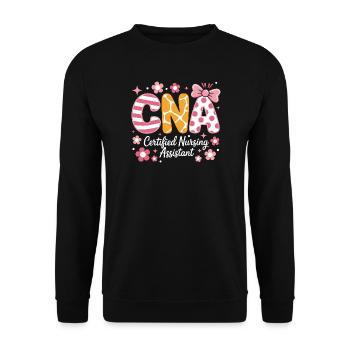 Caregiver Saying Funny Caregiver Gift - Unisex Sweatshirt - black - Front - Alina (178cm) & Michal (187cm)