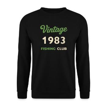 Vintage 1983 – Année de naissance rétro du club de pêche - Sweat-shirt Unisexe - noir - Devant - Alina (178cm) & Michal (187cm)