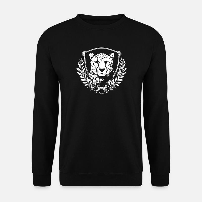 Leopardensiegel mit Lorbeer - Unisex Pullover - Schwarz