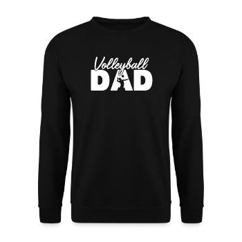 Retro Volleyball Heartbeat Vintage Volleyball - Unisex Sweatshirt - black - Front - Alina (178cm) & Michal (187cm)