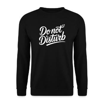 Do Not Disturb Sloth Anti Social - Unisex Sweatshirt - black - Front - Alina (178cm) & Michal (187cm)