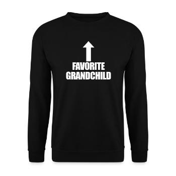 Favorite grandchild - Unisex Sweatshirt - black - Front - Alina (178cm) & Michal (187cm)