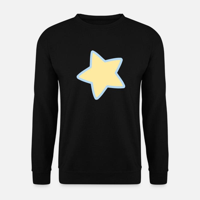 Pastellstern mit blauer Kontur - Unisex Pullover - Schwarz
