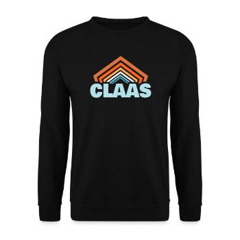 Claas as a given name - Unisex Sweatshirt - black - Front - Alina (178cm) & Michal (187cm)