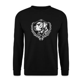 Dog in the coat of arms - Unisex Sweatshirt - black - Front - Alina (178cm) & Michal (187cm)