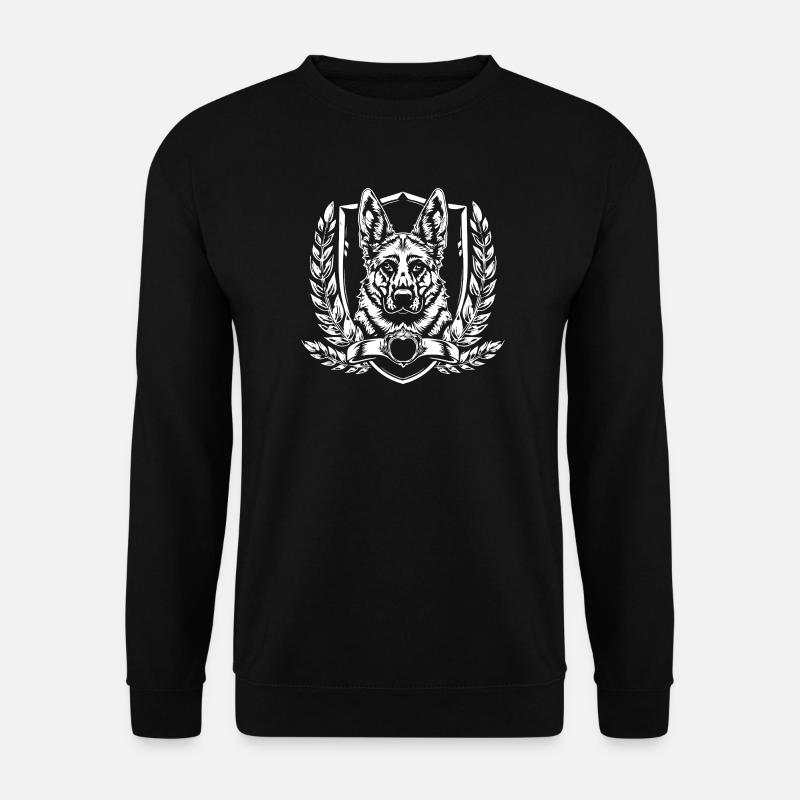 Hund im Wappen - Unisex Pullover - Schwarz