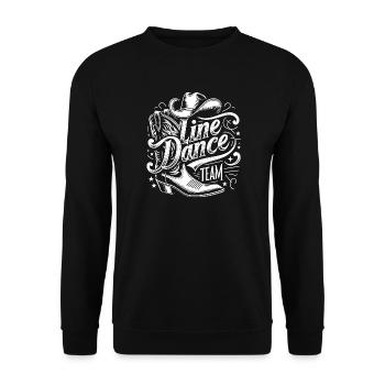 Line Dance Cowboy Team - Unisex Pullover - Schwarz - Vorne - Alina (178cm) & Michal (187cm)
