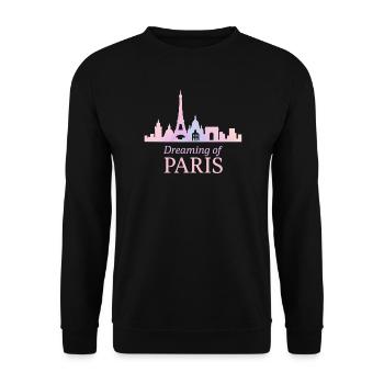 Paris Traumsilhouette - Unisex Pullover - Schwarz - Vorne - Alina (178cm) & Michal (187cm)