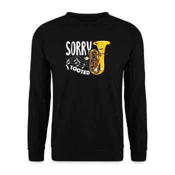 Vintage Euphonium Player - Unisex Sweatshirt - black - Front - Alina (178cm) & Michal (187cm)