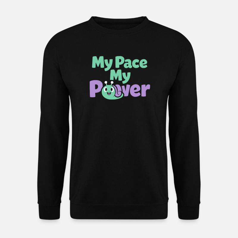 Sanfte Erziehungsidentität, Langsames - Unisex Pullover - Schwarz