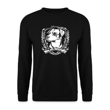 Guardian dog in the coat of arms - Unisex Sweatshirt - black - Front - Alina (178cm) & Michal (187cm)