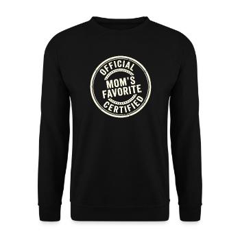 Favorite Kid Funny Official Mom's Favorite - Unisex Sweatshirt - black - Front - Alina (178cm) & Michal (187cm)
