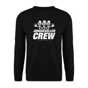 Junggesellen Crew - Unisex Pullover - Schwarz - Vorne - Alina (178cm) & Michal (187cm)