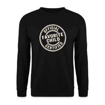 Favorite child (funny, official) - Unisex Sweatshirt - black - Front - Alina (178cm) & Michal (187cm)