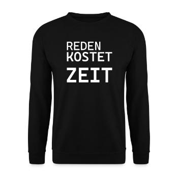 PARLER PREND DU TEMPS Chemise de travail - Sweat-shirt Unisexe - noir - Devant - Alina (178cm) & Michal (187cm)