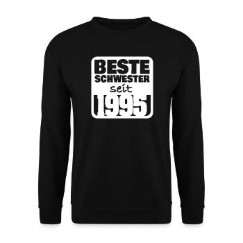 Siblings 1995 - Unisex Sweatshirt - black - Front - Alina (178cm) & Michal (187cm)