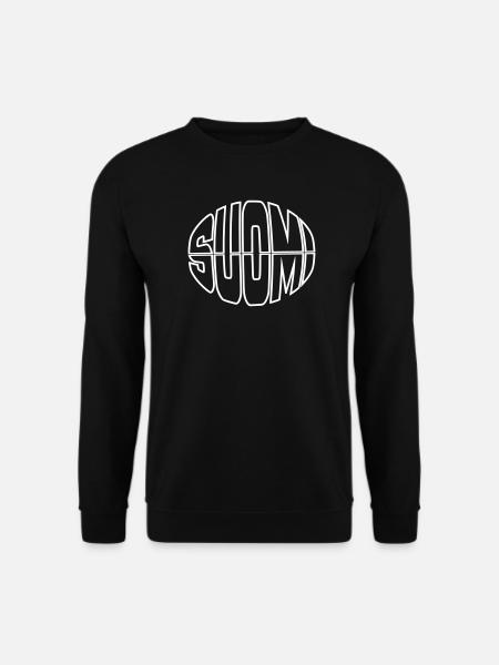 Suomi - Finland Line Art Lettering - Unisex Sweatshirt - black